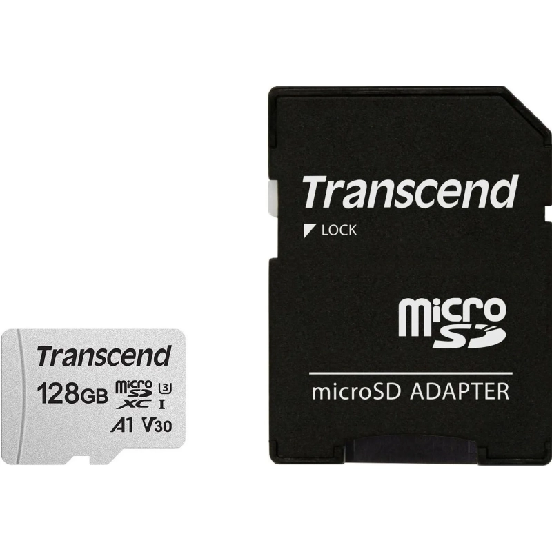 Карта памяти Transcend 300S microSDXC 128Gb UHS-I Cl10 +ад, TS128GUSD300S-A