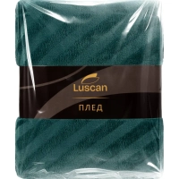 Плед микрофибра Luscan, фактура изумрудный 150x200