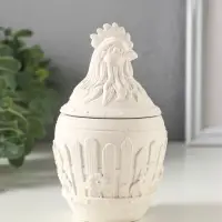 Шкатулка с крышкой для украшений &laquo;Петух&raquo;, 13&times;7 см, гипс