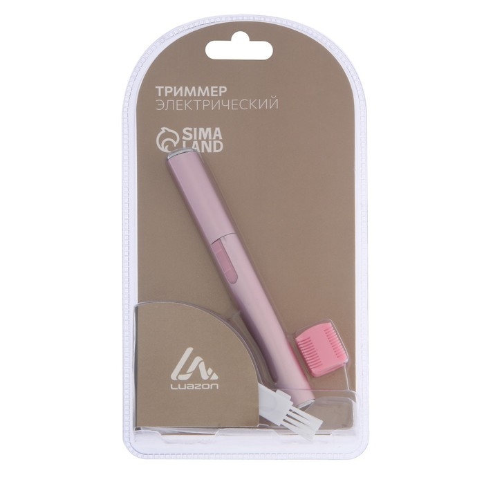 Триммер Luazon LEP-05, для бровей, 1хААА (не в комплекте), розовый Триммер Luazon LEP-05, для бровей, 1хААА (не в комплекте), розовый