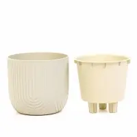 Кашпо со вставкой 1,9 л d18 см h16,5 см РАМОНА белый