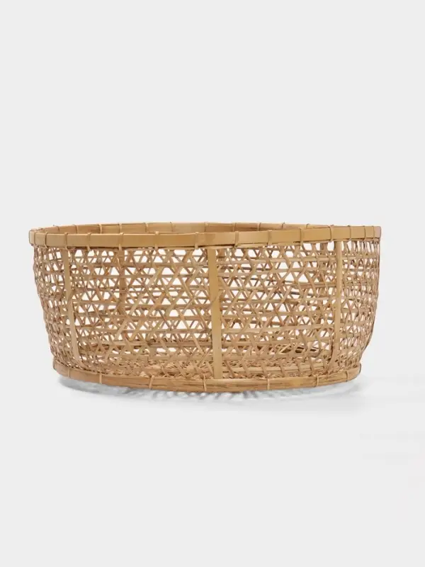 Корзина плетёная &laquo;Клоус&raquo;, 40&times;40&times;16 см, бамбук, светлая