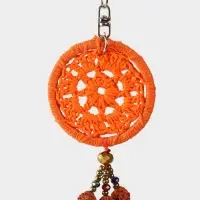 Брелок "Ловец снов" 19 см, цв. оранжевый Брелок "Ловец снов" 19 см, цв. оранжевый