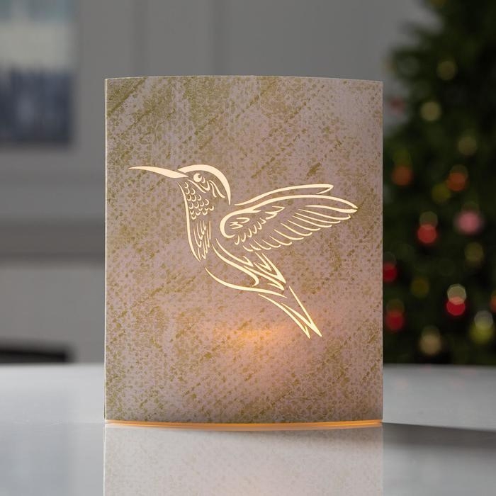 Светодиодная фигура «Колибри» 13 × 16 × 5 см, картон, батарейка ААх2 (не в комплекте), свечение тёплое белое Светодиодная фигура «Колибри» 13 × 16 × 5 см, картон, батарейка ААх2 (не в комплекте), свечение тёплое белое