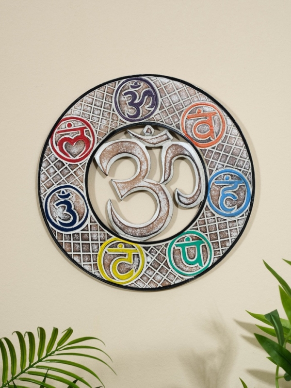 Панно резное МДФ  Панно резное МДФ "Знак ОМ", 30х30х0,6 см