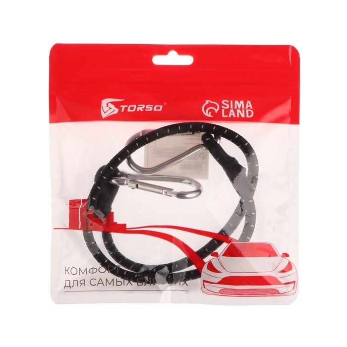Резинка для крепления багажа TORSO, 60 см, d6 мм, металлический карабин Резинка для крепления багажа TORSO, 60 см, d6 мм, металлический карабин