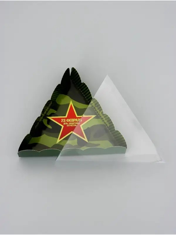 Коробка для печенья, «23 Февраля», 18×18×4 см