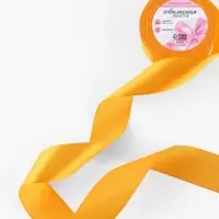 Лента атласная, 40 мм, 23&plusmn;1 м, жёлто-оранжевая №17