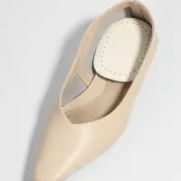 Подпяточники для обуви кожаные, 10&times;6.5 см, пара, бежевые