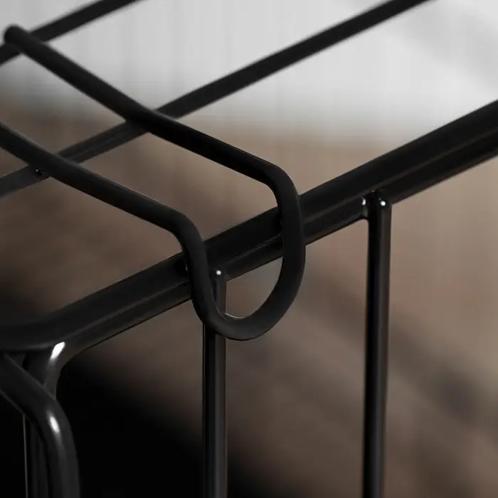 Клетка с люком для собак, 130 х 60 х 70 см, чёрная