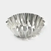 Форма для выпечки ромовой бабы, d=18.7 см, h=6.7 см, жесть, серебристая