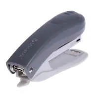 Степлер канцелярский № 10, BRAUBERG Einkommen, до 12 листов, встроенный антистеплер, пластиковый корпус, серый