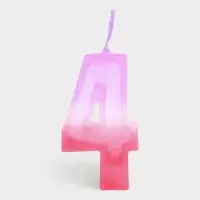 Свеча цифра для торта &laquo;4&raquo;, 8&times;3.75&times;1 см