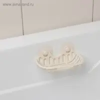 Мыльница на присосках Полимербыт, пластик, 16&times;10&times;6.5 см, МИКС