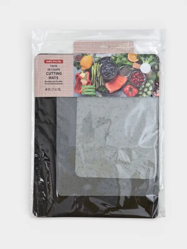 Набор досок разделочных "Грей", гибкие, прямоугольные,  3 шт 38х29;33,5х24;29х19 см