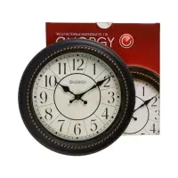 Часы настенные классические ENERGY ЕС-118, бесшумные, плавный ход, d=27.9 см, чёрные