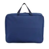Папка с ручками А4, 360&times;270&times;80 мм, текстильная, внутренний карман, синий 1Ш48