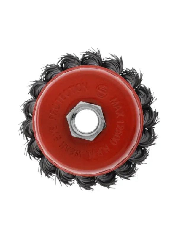 Щетка металлическая для УШМ ЛОМ, крученая проволока, &laquo;чашка&raquo;, М14, 75 мм