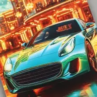 Конверт для денег &laquo;С днём рождения!&raquo;, автомобиль, 16.5&times;8 см, бирюзовый
