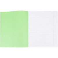 Тетрадь в зеленом офсете  12л., косая линия, штука, внутр.блок 100