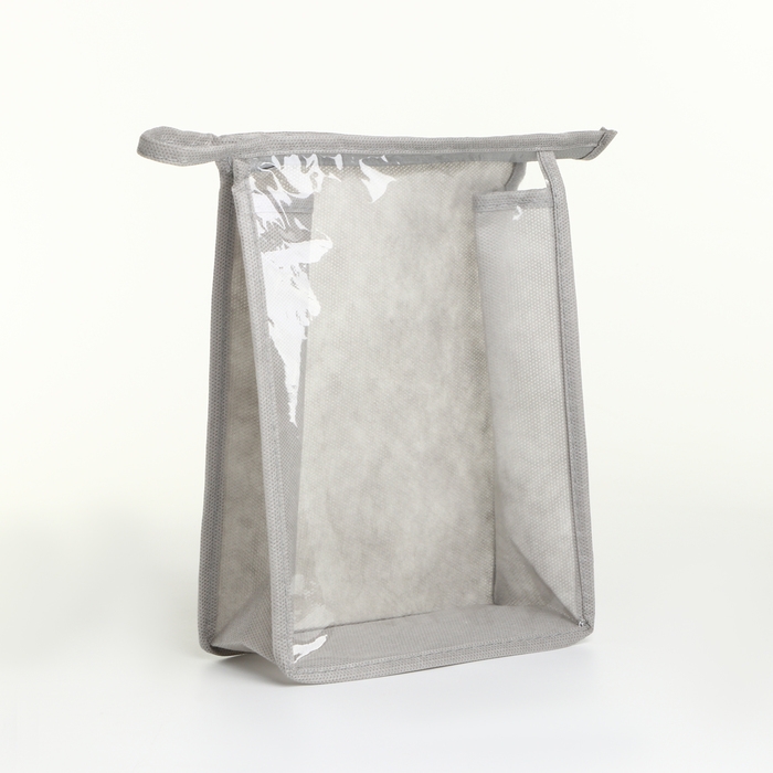 Косметичка на молнии, цвет серый