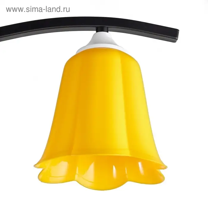 Плафон универсальный "Цветок"  Е14/Е27 желтый 14х14х13см