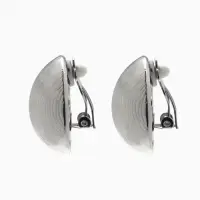 Серьги клипсы для ушей QF &laquo;Тренд. Объёмный круг&raquo;, цвет серебро