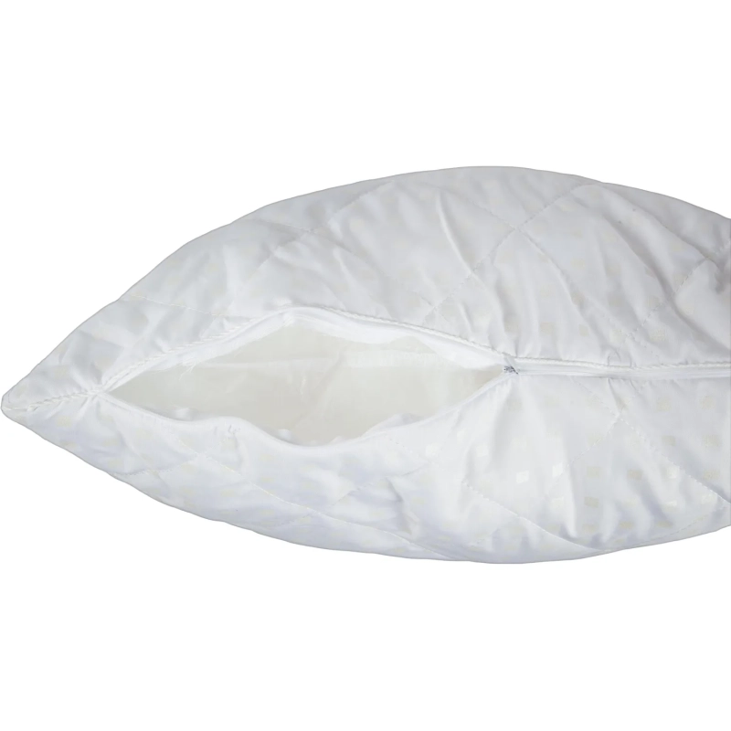 Подушка Luscan 70х70, стеганная, (иск. лебяжий пух/тик ПЭ), белые шашечки