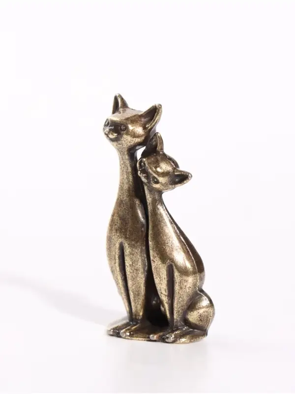 Фигурка декоративная &laquo;Кот и кошка&raquo;, металл, 2&times;1.4&times;4.3 см