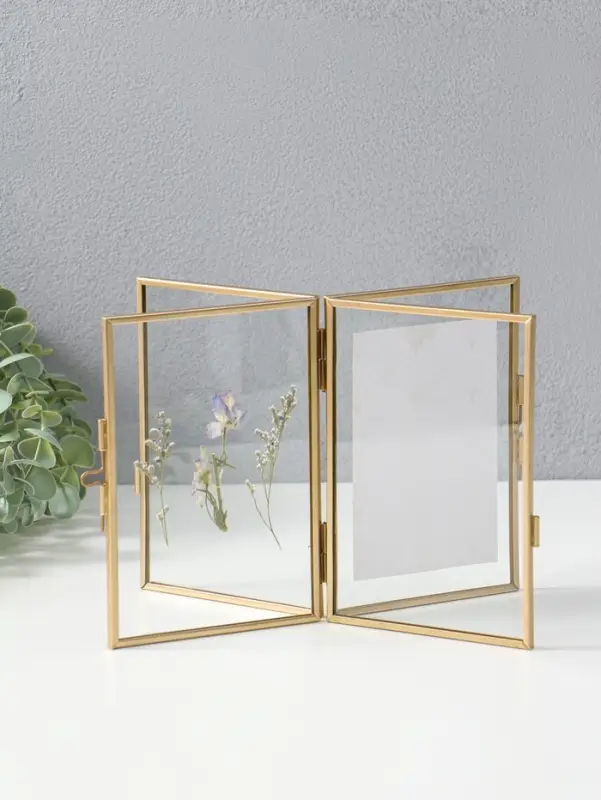 Фоторамка металл 9х13 см "Сухоцветы" 1,6х11х16 см