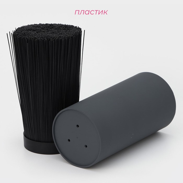 Подставка для ножей с наполнителем Доляна «Нео», 22×11 см, покрытие soft-touch, цвет серый Подставка для ножей с наполнителем Доляна «Нео», 22×11 см, покрытие soft-touch, цвет серый