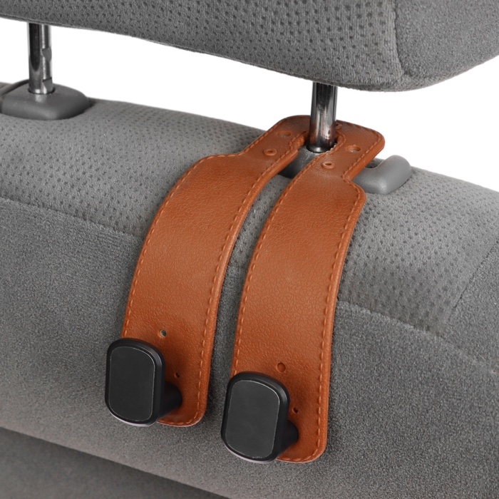 Крючок на подголовник двойной, коричневый Крючок на подголовник двойной, коричневый