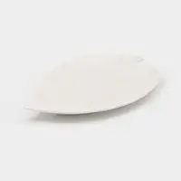 Блюдо для подачи &laquo;Лист&raquo;, 25&times;16&times;2 см, керамика, белое