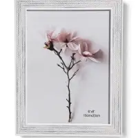 Фоторамка 15&times;20 см &laquo;Плетение&raquo;, пластик, серая с белой обводкой, 23.5&times;18.5 см