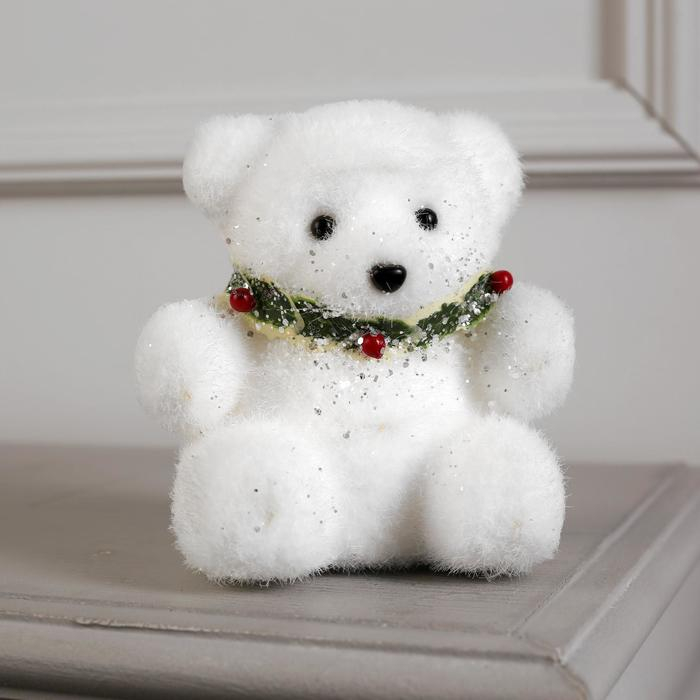 Светодиодная фигура «Мишка» 15 × 16 × 12 см, флок, батарейки CR2032х2 (в комплекте), свечение тёплое белое Светодиодная фигура «Мишка» 15 × 16 × 12 см, флок, батарейки CR2032х2 (в комплекте), свечение тёплое белое