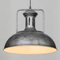 Светильник подвесной BayerLux William, 1&times;40 Вт, Е27, чёрно-серебристый, 40&times;40&times;35-100 см