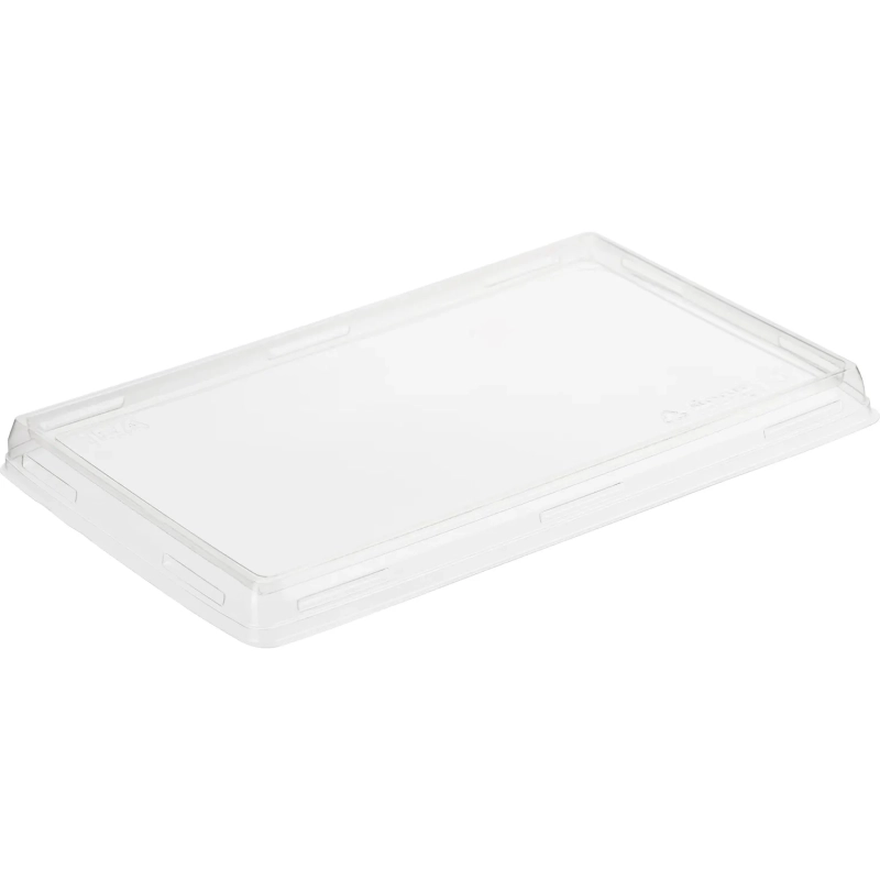 Крышка ПЭТ OneClick (lid 800/0) д/бум.конт., прозр.плос., 300шт/кор