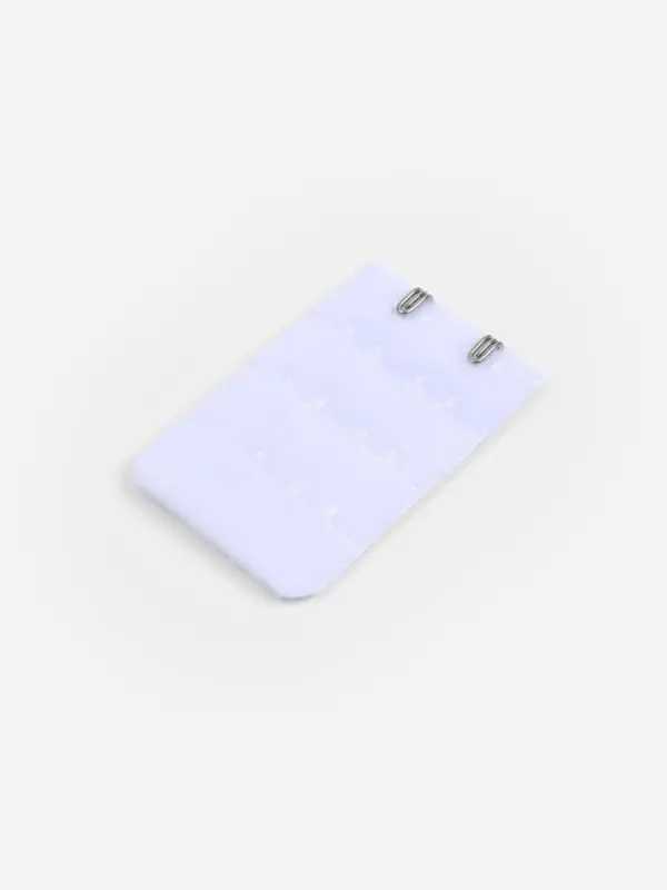 Застёжка для бюстгальтера, удлинитель, 3 ряда 2 крючка, 3.2×5 см, белая Застёжка для бюстгальтера, удлинитель, 3 ряда 2 крючка, 3.2×5 см, белая