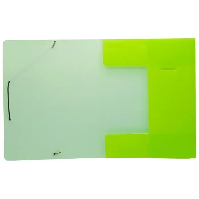 Папка на резинке А4, 500 мкм, Calligrata Neon, корешок 30 мм, неоновая, салатовая