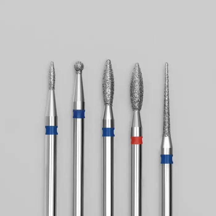 Фрезы для маникюра, алмазные, 5 шт., разная форма