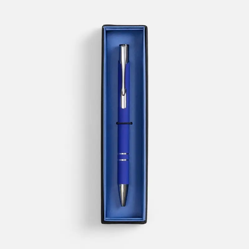 Ручка шариковая Keskus Soft Touch в футляре, синяя