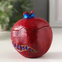 Шкатулка "Гранат" 9х8,5х8 см, синий Шкатулка "Гранат" 9х8,5х8 см, синий