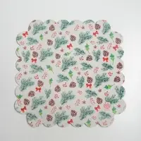 Коробка для кондитерских изделий новогодняя с пластиковой крышкой Winter time, 21&times;21&times;3 см