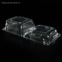Контейнер одноразовый с неразъёмной крышкой ИП-9 А, пластик, 350 мл, 13&times;13&times;7.5 см, прозрачный
