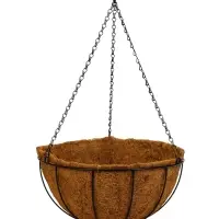 Кашпо подвесное d=35 см, с кокосовым вкладышем "Полусфера"