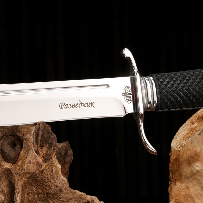Финка  Финка "Разведчик" сталь - 440, рукоять - сталь, резина, 25 см