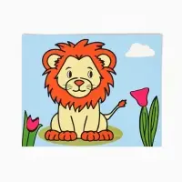 Объемная аппликация "Лев". По методике Монтессори. 257123