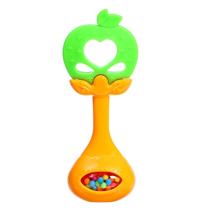 Набор погремушек с прорезывателем для зубов «Фруктики. Яблоко», 4 шт Набор погремушек с прорезывателем для зубов «Фруктики. Яблоко», 4 шт