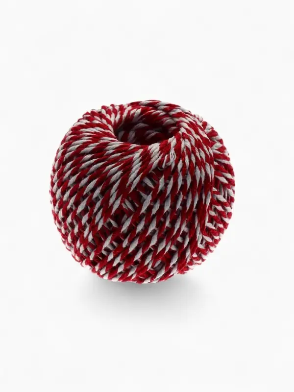 Шнур  Шнур "Шпагат" длина 100м, d=2мм, хлопок, цвет красно-белый