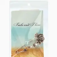 Булавка &laquo;Цветок Роза&raquo;, 8.5 см, цветная в чернёном золоте